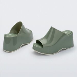 Melissa Patty Platform Jelly Light Green